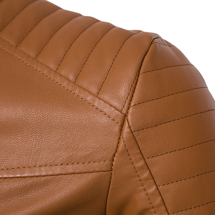 Herren modische Kunstlederjacke mit stylischen Details Echoarchiv