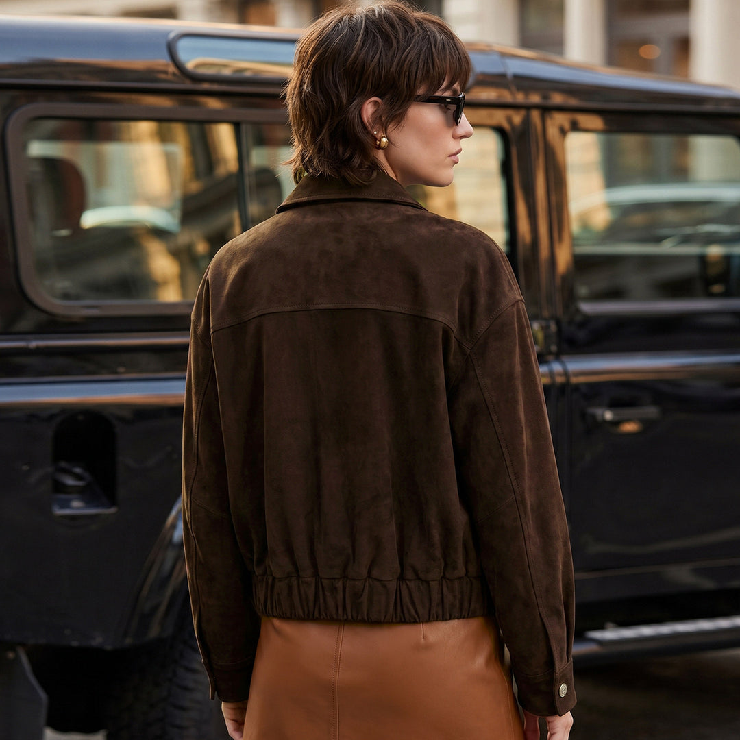Damen Suede Bikerjacke Echo Archiv