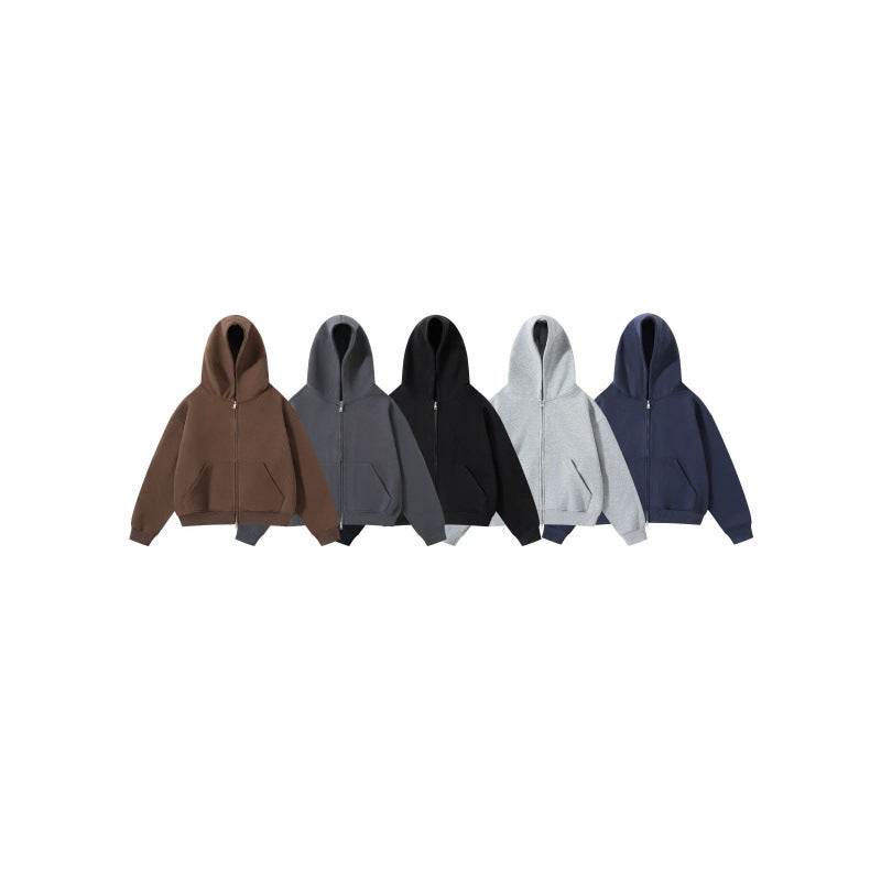 Unisex Oversize Kapuzenjacke mit durchgehendem Reißverschluss und Kängurutaschen aus Baumwoll-Fleece Echo Archiv