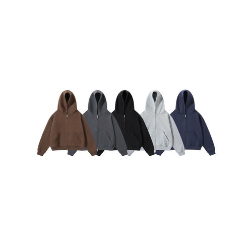 Unisex Oversize Kapuzenjacke mit durchgehendem Reißverschluss und Kängurutaschen aus Baumwoll-Fleece Echo Archiv