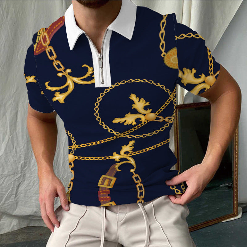 Stylisches Kariertes Kurzarm-Polo-Shirt für Herren Echoarchiv