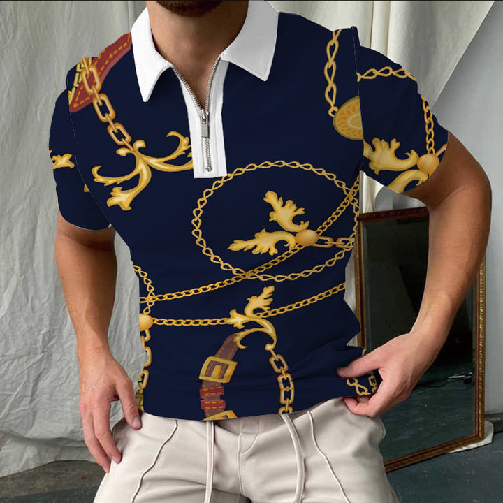 Stylisches Kariertes Kurzarm-Polo-Shirt für Herren Echoarchiv