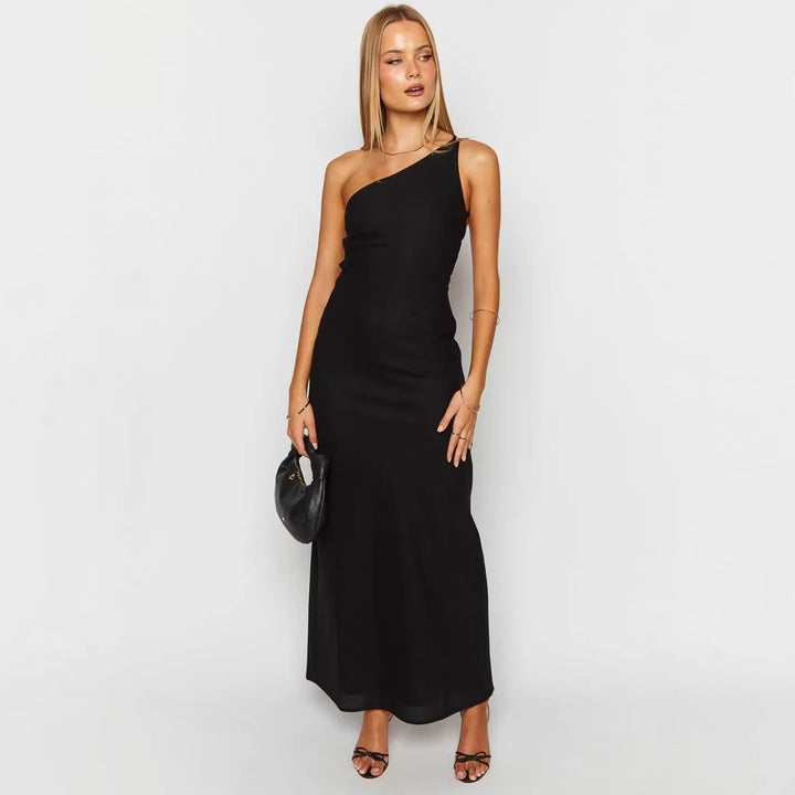 Damen Maxi-Kleid mit asymmetrischem Ausschnitt Echo Archiv