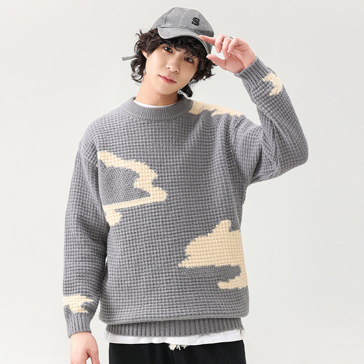 Herren Lässiger Strickpullover mit modischem Muster Echoarchiv