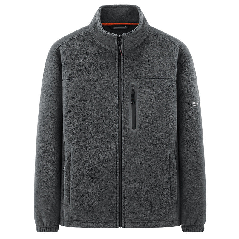 Herren Weiche Fleecejacke mit hohem Kragen Echo Archiv