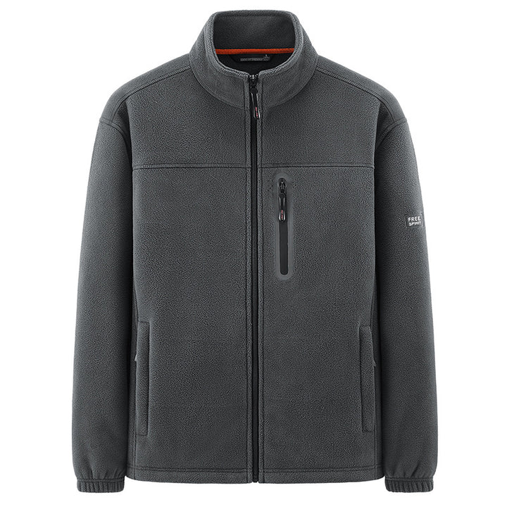 Herren Weiche Fleecejacke mit hohem Kragen Echo Archiv