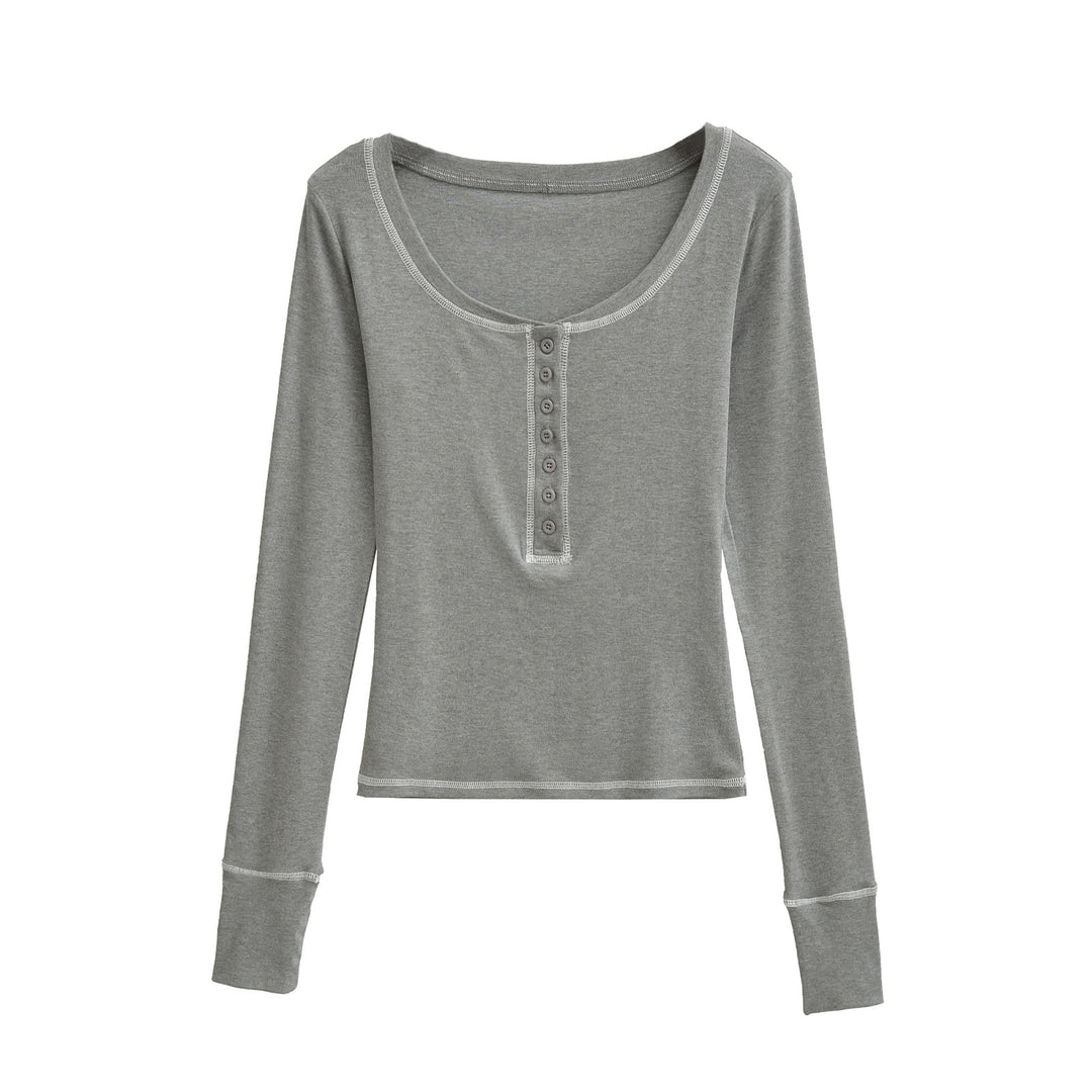 Langarmshirt für Damen mit Zierknöpfen Echo Archive