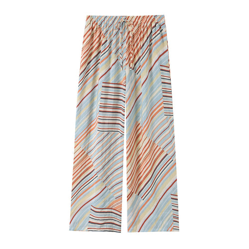 Damen Weite Leinenhose mit Tunnelzug und aufgesetzten Taschen Echo Archiv
