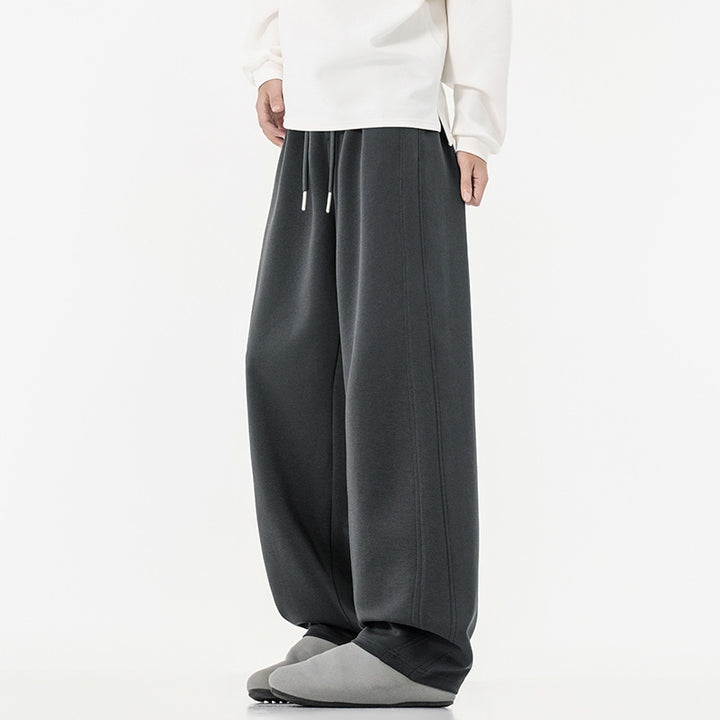 Damen weit geschnittene Lounge-Jogginghose mit elastischem Bund, Kordelzug und lässigem Culotte-Schnitt – Avélisse