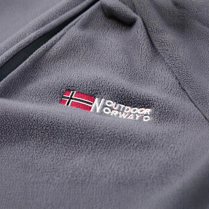 Herren Fleece-Halbzip-Pullover mit hohem Stehkragen und Raglanärmeln Echoarchiv