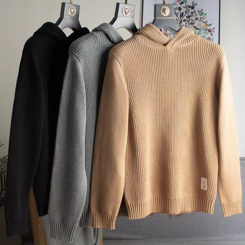 Damen Grobstrickpullover mit Kapuze Echo Archiv