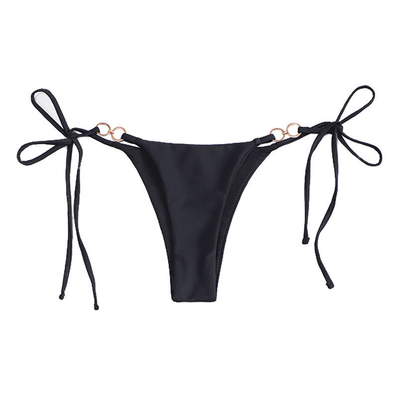 Damen minimalistischer Bikini-Hosenteil mit verstellbaren Schleifen Echo Archiv
