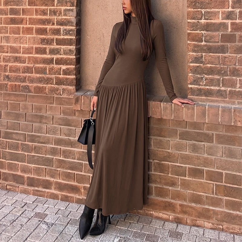 Damen Elegantes Langarm-Maxikleid mit Tellerrock Echo Archiv