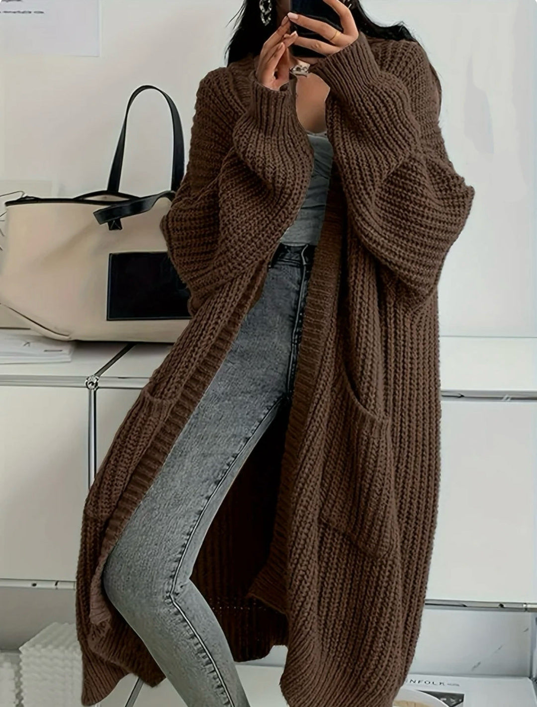 Damen Strickmantel im Oversized-Stil Echoarchiv