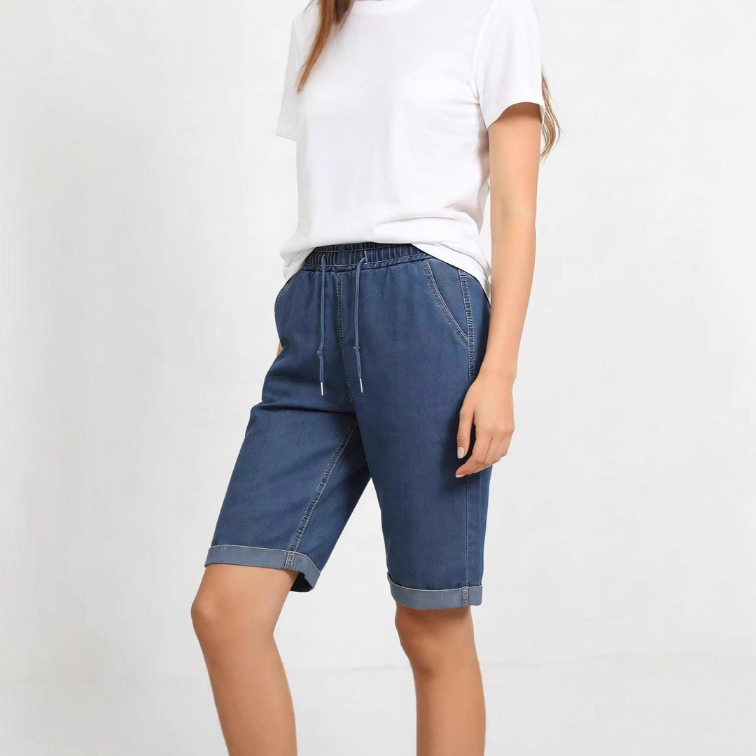 Damen Jeans-Shorts mit elastischem Bund und praktischen Taschen Echo Archiv