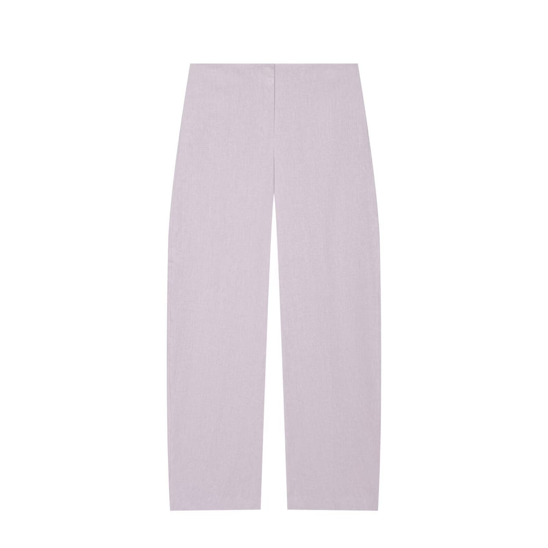 Damen Hochtaillierte weite Leinenhose mit geradem Bein und verdecktem Bund Echo Archiv