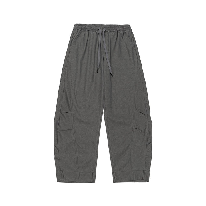 Herren Weite Cropped Cargohose mit Tunnelzug und Kniefalten Echoarchiv