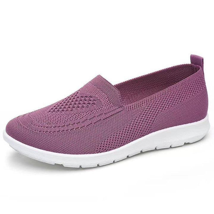 Damen Atmungsaktive Slip-On Freizeitschuhe mit komfortablem Absatz Echoarchiv