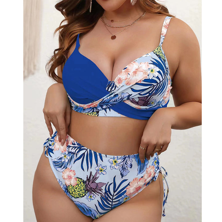 Damen Hochtailliertes Bikini-Set mit floralem Wickel-Top Echo Archiv