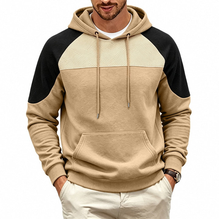 Herren Kapuzenpullover mit strukturierter Schulterpartie und Kängurutasche Echoarchiv
