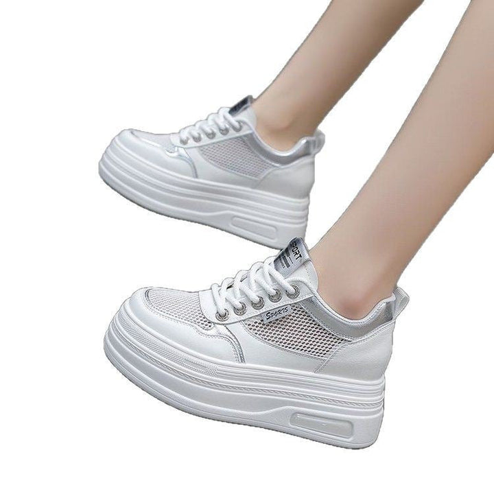 Damen Sportliche Plateau Sneakers mit atmungsaktiver Mesh-Oberfläche und schockabsorbierender Sohle Echo Archiv