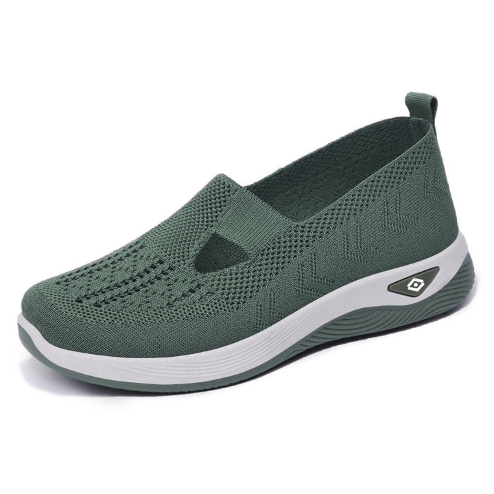 Damen nan leichte gestrickte Slipper mit orthopädischer Komfortsohle Echo Archiv