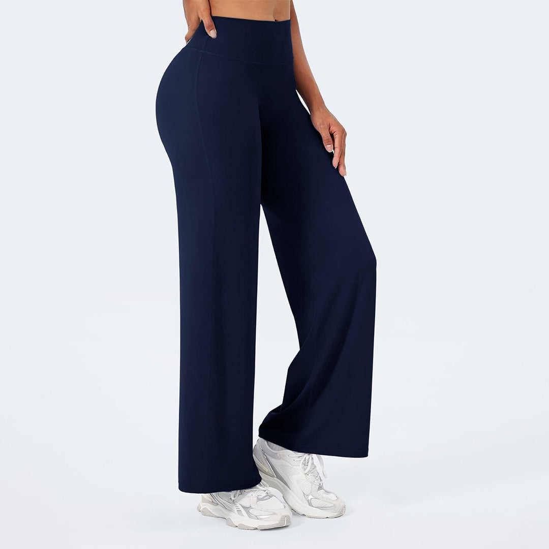 Damen nan hochgeschnittene formende Loungehose mit weitem Schlag und nahtlosem Komfortbund Echo Archiv