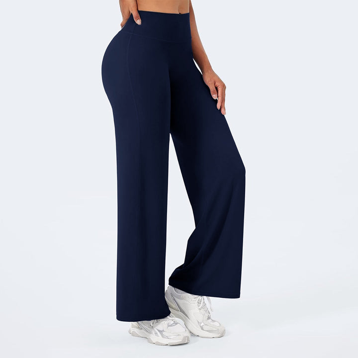 Damen nan hochgeschnittene formende Loungehose mit weitem Schlag und nahtlosem Komfortbund Echo Archiv