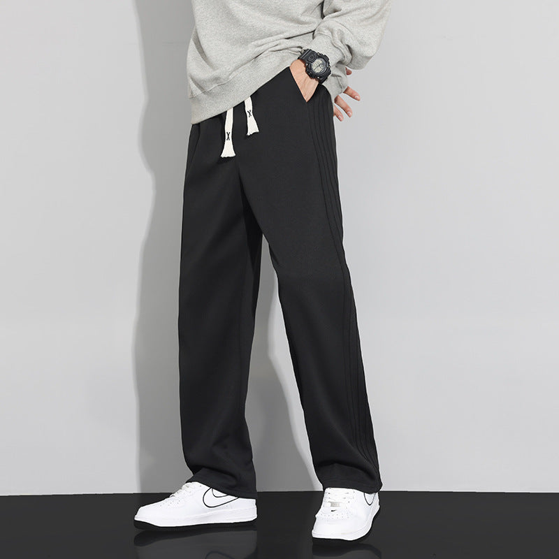 Herren Locker-weit geschnittene Lounge-Jogginghose mit Baumwoll-Fleece-Innenfutter und verstellbarem Kordelzug Echo Archiv