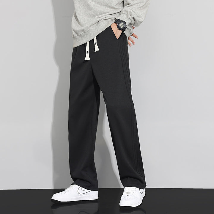 Herren Locker-weit geschnittene Lounge-Jogginghose mit Baumwoll-Fleece-Innenfutter und verstellbarem Kordelzug Echo Archiv