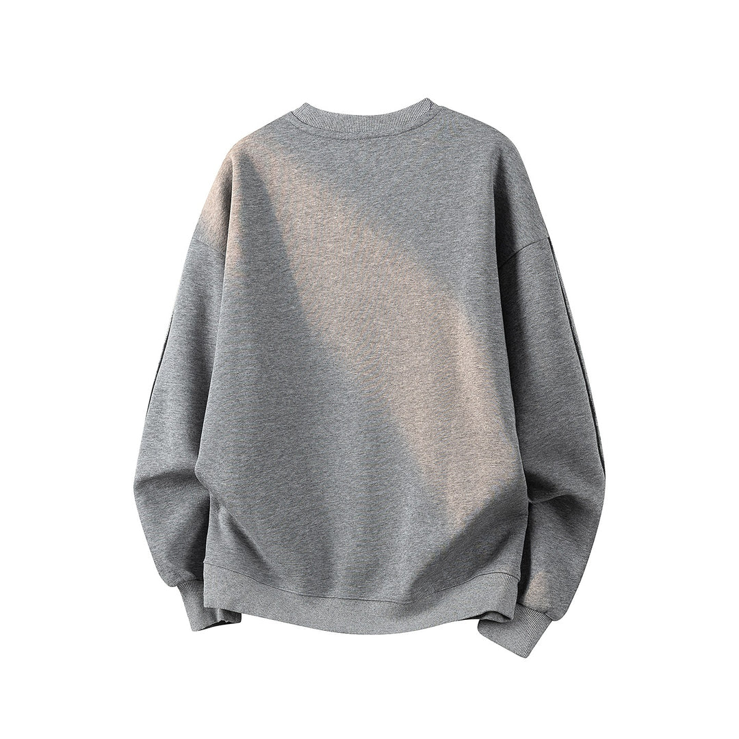 Damen Oversize-Sweatshirt mit gesticktem Schriftzug, abgerundetem Saum & überschnittener Schulter Echoarchiv