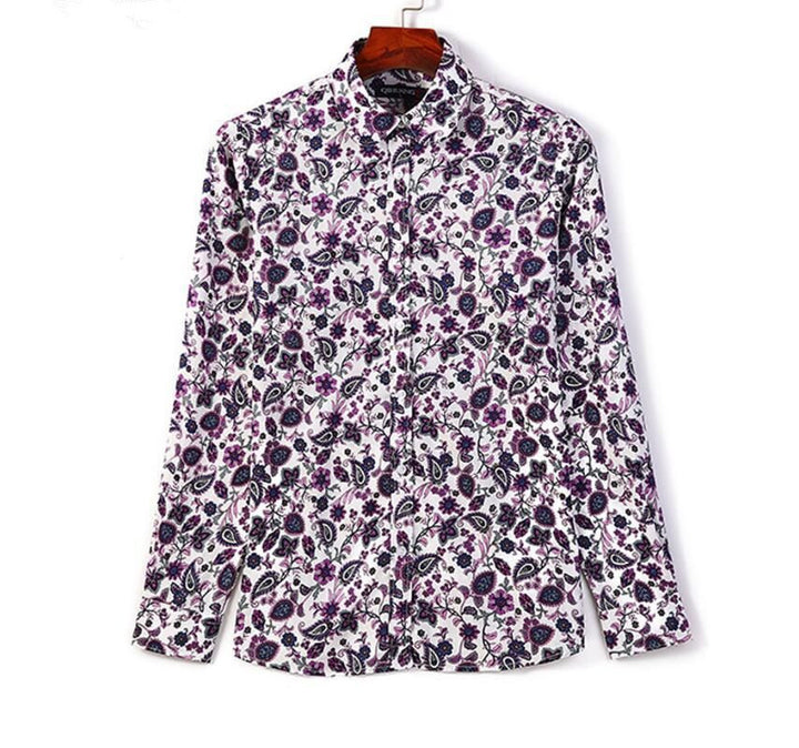 Herren Langarmhemd mit exquisitem Floral-Design Echoarchiv