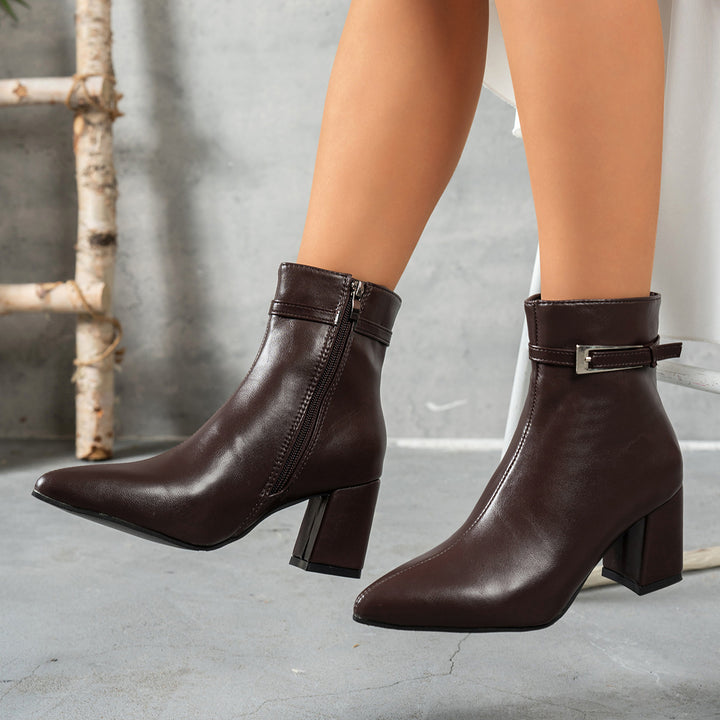 Damen Elegante Ankle Boots mit Blockabsatz Echo Archiv 1787605955
