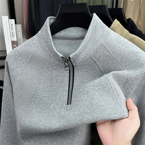Herren modischer Pullover mit Stehkragen und Reißverschluss Echoarchiv