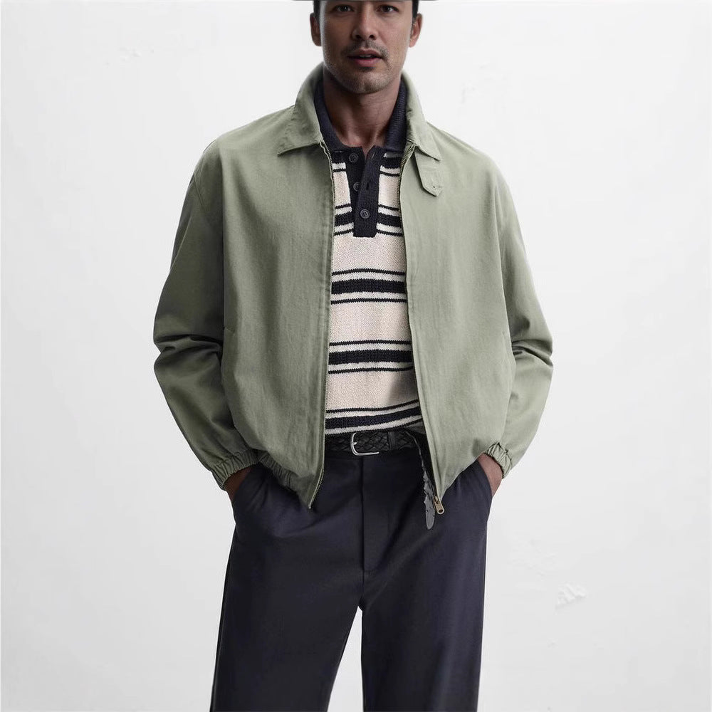 Herren Leichter Kurzblouson im Harrington‑Stil mit Reißverschluss und elastischen Bündchen Echo Archiv
