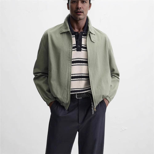 Herren Leichter Kurzblouson im Harrington‑Stil mit Reißverschluss und elastischen Bündchen Echo Archiv