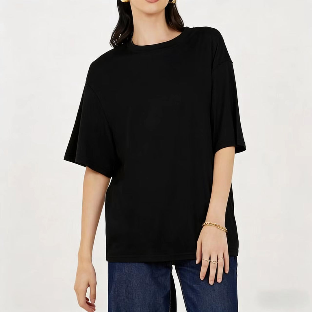 Damen Übergröße Shirt mit lässigem Schnitt und kurzarm Echo Archiv