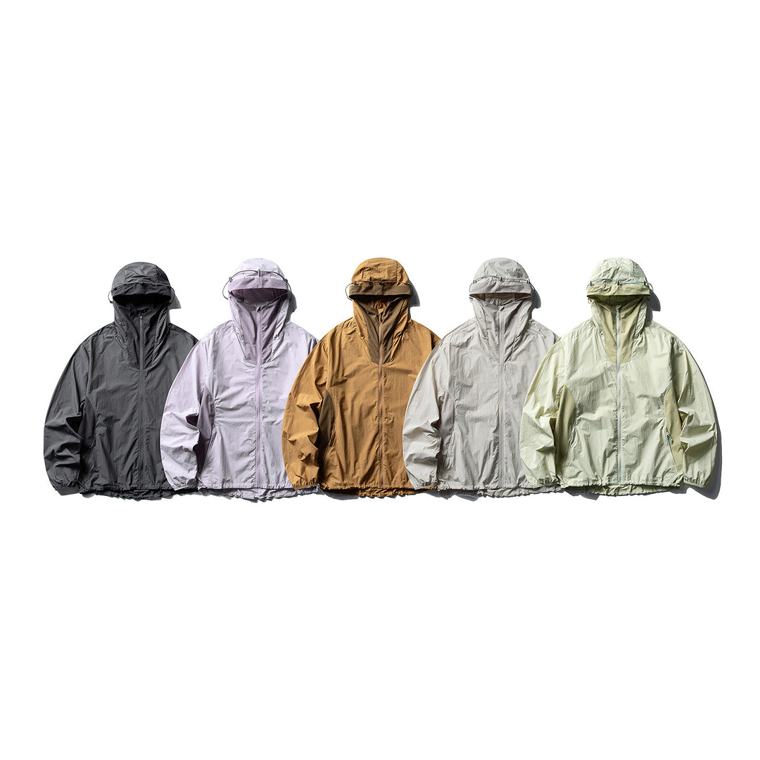 Herren Leichter Ripstop-Anorak mit Kapuze, Belüftungs- und Einsatzdetails Echoarchiv