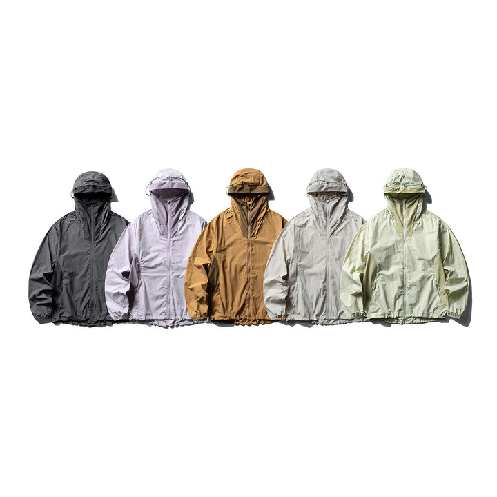 Herren Leichter Ripstop-Anorak mit Kapuze, Belüftungs- und Einsatzdetails Echoarchiv