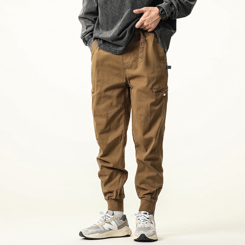 Herren Cargohose im Jogger-Stil mit elastischem Bund, Bündchen und Utility-Taschen Echo Archiv