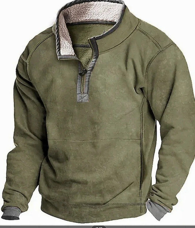 Herren Fleecesweater mit hochgeschlossenem Kragen und praktischem Reißverschluss Echoarchiv