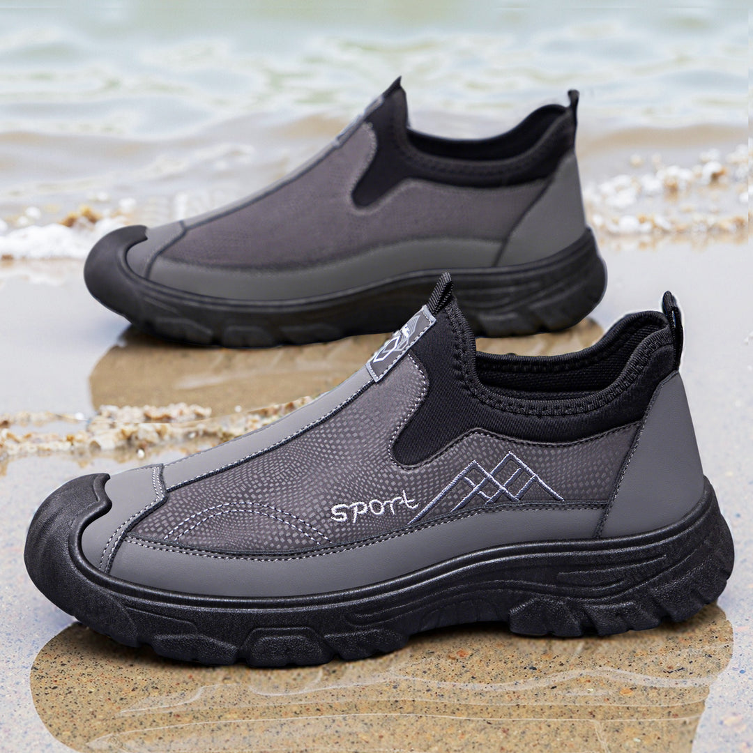 Herren nan robuster Slip-On Arbeitssneaker mit verstärkter Zehenkappe, rutschfester Profilsohle und elastischem Einstieg Echo Archiv