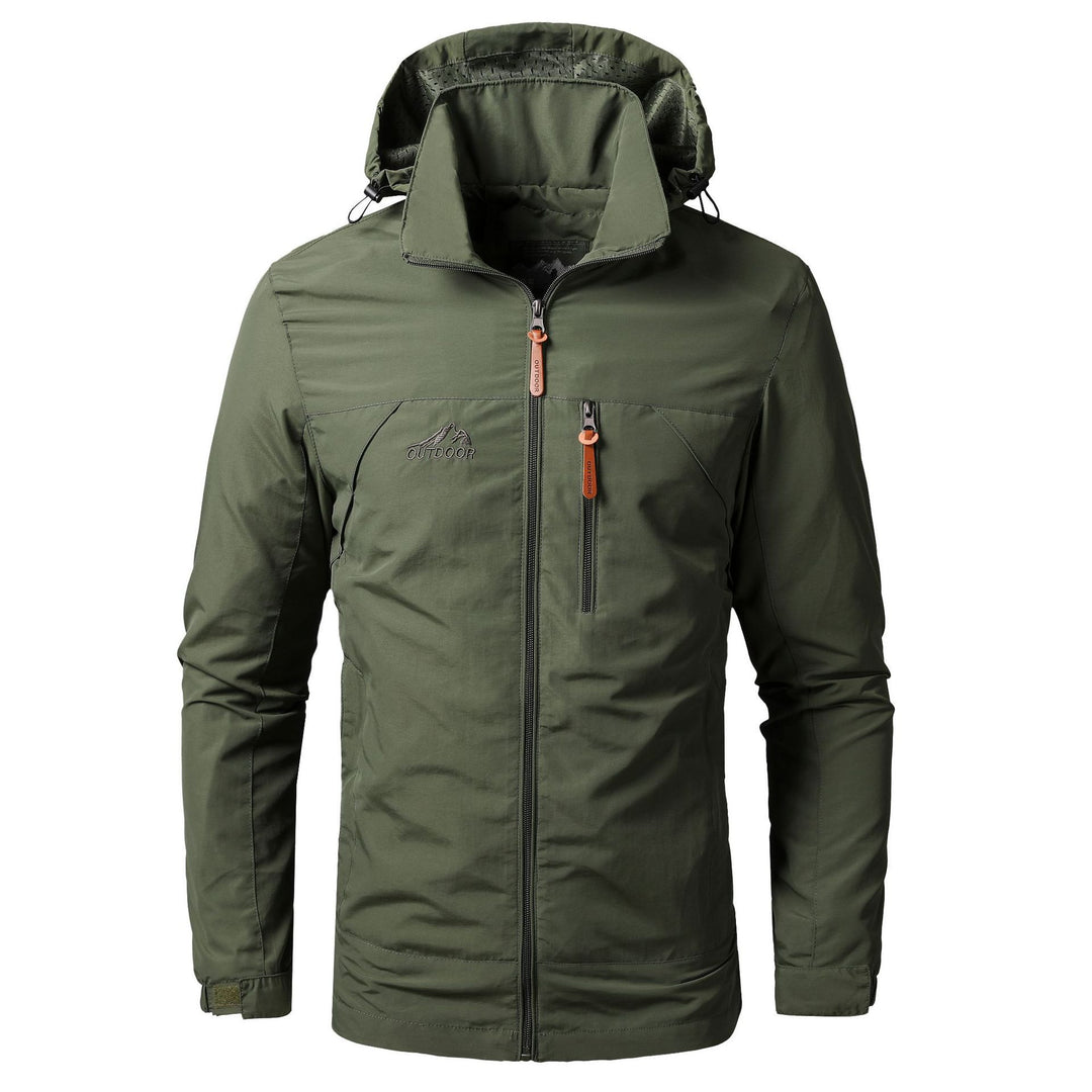 Herren leichte Outdoor-Fieldjacke mit Kapuze, atmungsaktivem Futter und Multifunktions‑Taschen Echoarchiv