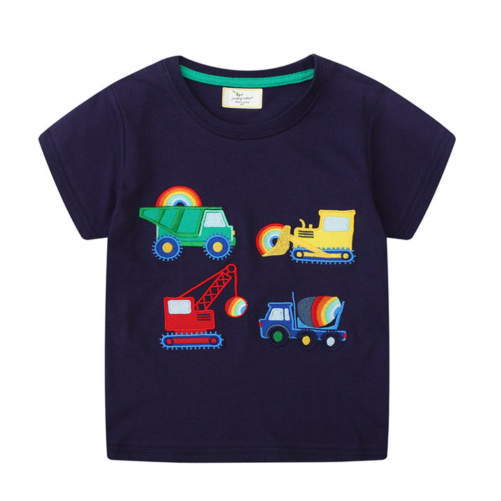 Jungen T-Shirt mit buntem Baustellenmotiv Echo Archiv