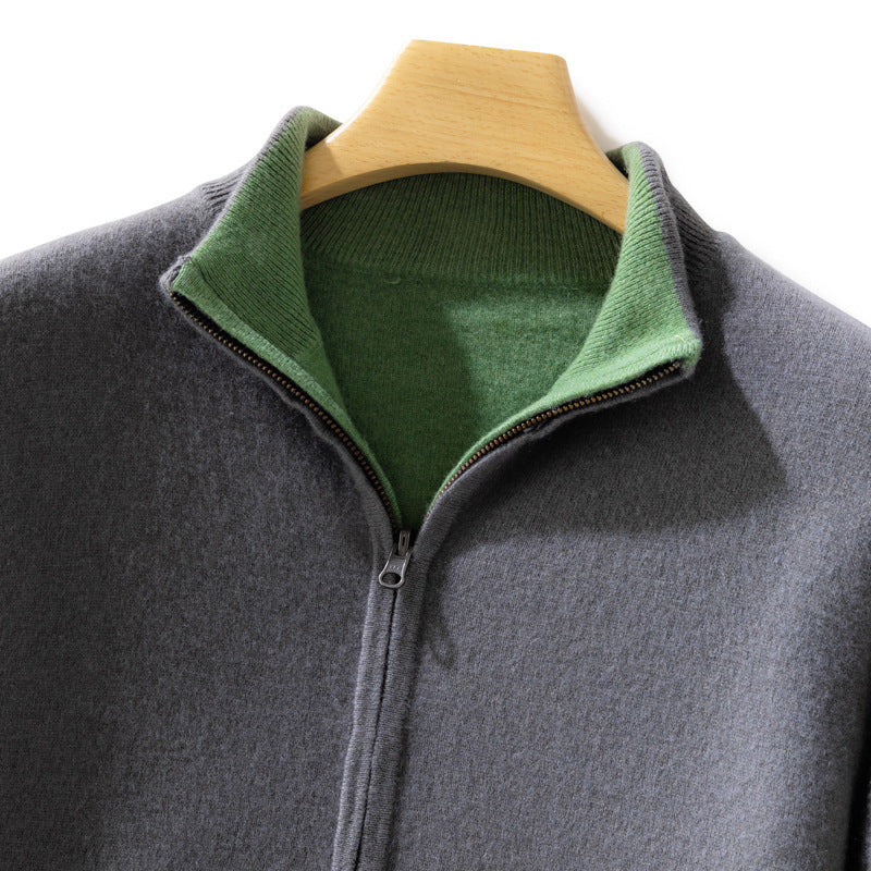 Damen Kurzgeschnittener Zip‑Strickcardigan mit Stehkragen und kaschmirähnlicher Weichheit Echoarchiv