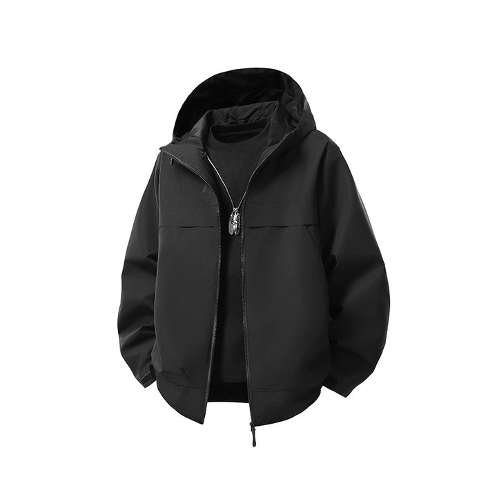 Herren Kapuzen-Softshelljacke mit technischem Windschutz, Two‑Way-Reißverschluss und versteckten Utility-Taschen Echo Archiv