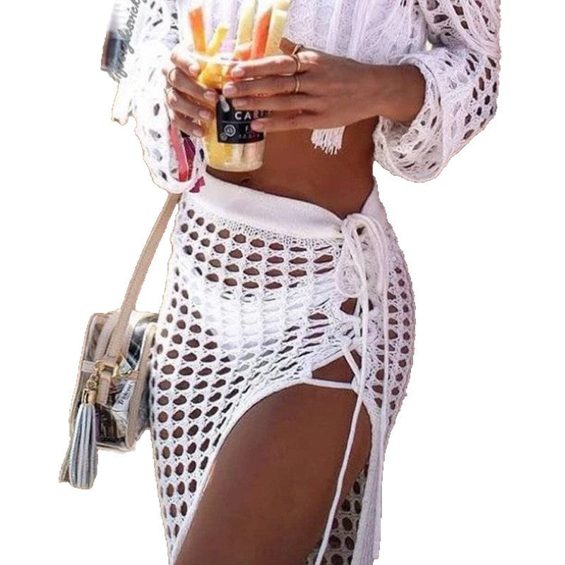 Damen Strandsarong mit trendigem Netzdesign und Fransen Echo Archiv