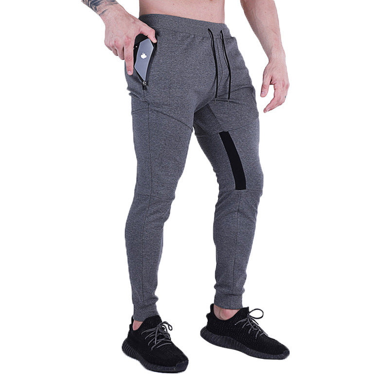 Herren Fitness-Jogginghose mit seitlichen Reißverschlusstaschen und elastischem Bund Echoarchiv