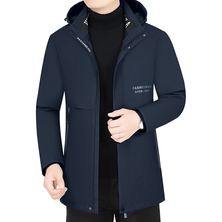 Herren Moderner Urbaner Parka mit fester Kapuze, nahtverdeckten Reißverschlüssen und leichtem Thermofutter – Taviero