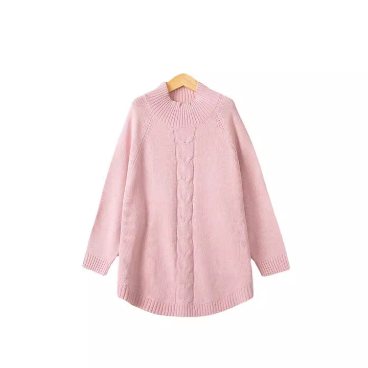 Damen Rollkragenpullover mit Zopfmuster und Raglanärmeln Echo Archiv